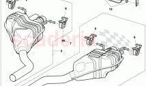 Exhaust muffler with exhaust flap, Exhaust pipe tips, F >> 3W-5-026 858