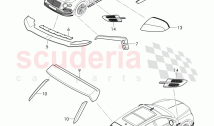 Original Accessories, aerodynamic attachment parts, F 4V-H-016 422>>, F ZV-H-016 4&hellip;