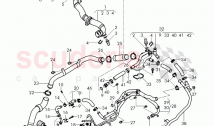 Coolant hoses and pipes, engine, F 3W-F-041 286>>, F ZA-F-041 286>>