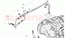 Gear oil cooler, oil pressure line, for front axle differential, for 8-speed autom&hellip;