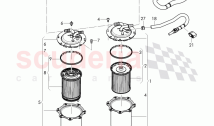 fuel filter, bracket for fuel filter, fuel hose