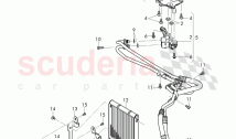 Gear oil cooler, oil pressure line, differential