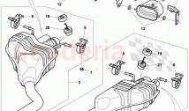 Exhaust muffler with exhaust flap, Exhaust pipe tips