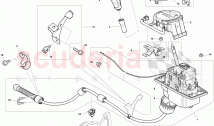 selector mechanism with cable, for 6 speed automatic transm.