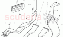 air duct for rear footwell heating
