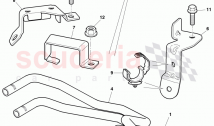 Water hose with heating, valve