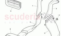 air duct for rear footwell heating