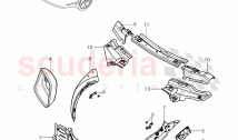 dash panel, reinforcement for taillight, aperture