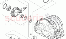 flange shaft, for front axle differential
