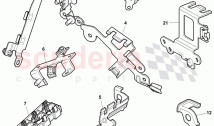 Cable holder and clamps for engines