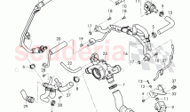 Coolant hoses and pipes, engine, F >> 4V-J-017 260, F >> ZV-J-017 260