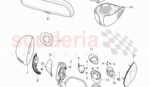 rear view mirror, rear view mirror inner