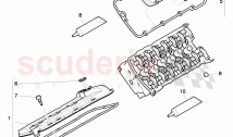 cylinder head cover with gasket, cap