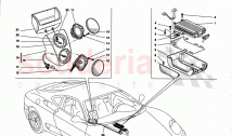 RADIO AMPLIFIER SYSTEM -Valid far version with two seat back pockets-