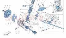 Rear suspension - Shock And Brake Disk
