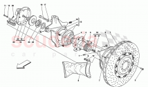 FRONT BRAKE DISC AND STEERING KNUCKLE