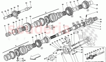 MAIN SHAFT GEARS AND CLUTCH OIL PUMP