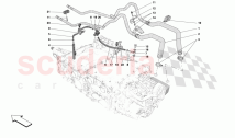 GEARBOX OIL HEAT EXCHANGER AND PIPES - HEAT EXCHANGER AND REAR PIPES