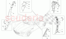 PASSENGER COMPARTMENT B PILLAR TRIM PANELS AND SIDE PANELS