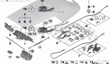 Electrohydr. conv. top, mounting parts