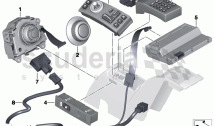 Switch, central console, rear