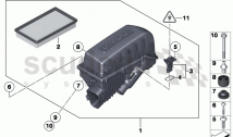 Intake silencer/Filter cartridge/HFM