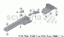 Underbody panelling, rear