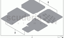 Set floor mats, tufted