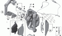 Front wheel brake-Brake pad sensor
