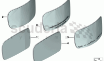 Mirror glas with auto dip