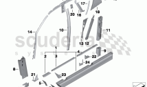 SINGLE COMPONENTS FOR BODY-SIDE FRAME