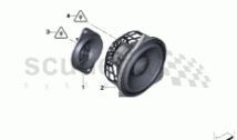 SINGLE PARTS F FRONT DOOR TOP-HIFI SYST.