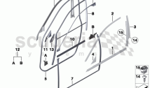 Trims and seals, door, front