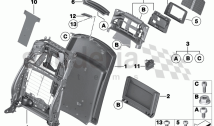 Seat, front, rear panel I