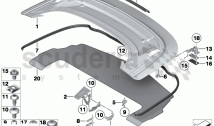 Folding top compartment lid