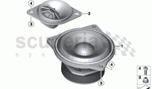 Single parts rear shelf loudspeaker