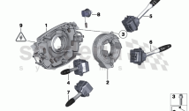 Steering column switch/control unit