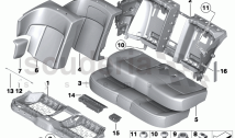 Seat, rear, cushion, & cover, basic seat