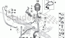 Hydro steering, oil reserv./oil pipes