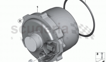 Alternator, water-cooled