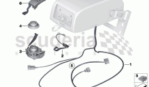 Wiring, centre armrest