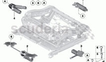 Seat, front, actuations electr.