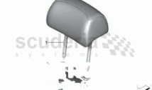 Seat, rear, head restraint, comfort seat