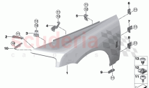 Front side panel Mounting parts
