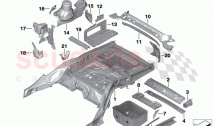 Floor parts rear interior