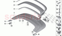 Folding top compartment lid