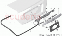 Rear lid mounting parts