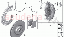 Front wheel brake brake pad sensor