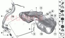 Fuel tank mounting parts