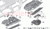 Mounting parts instrument panel bottom
